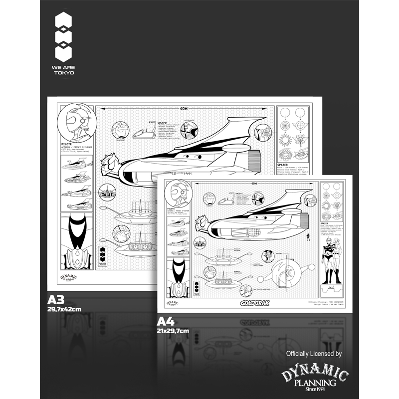 Goldorak UV ArtPrint Spazer A4